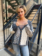 Orie Storm Neutral Button Cardigan