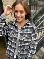 Harper Black Plaid Shacket