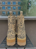 Inez Leopard Print Yellowbox Combat Boots
