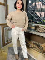 Sally Cream High Rise Boyfriend Risen Jeans