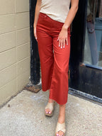 Adrienne Rust High Rise Cropped Zenana Jeans