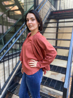 Azalia Marsala Suede Open Crop Jacket