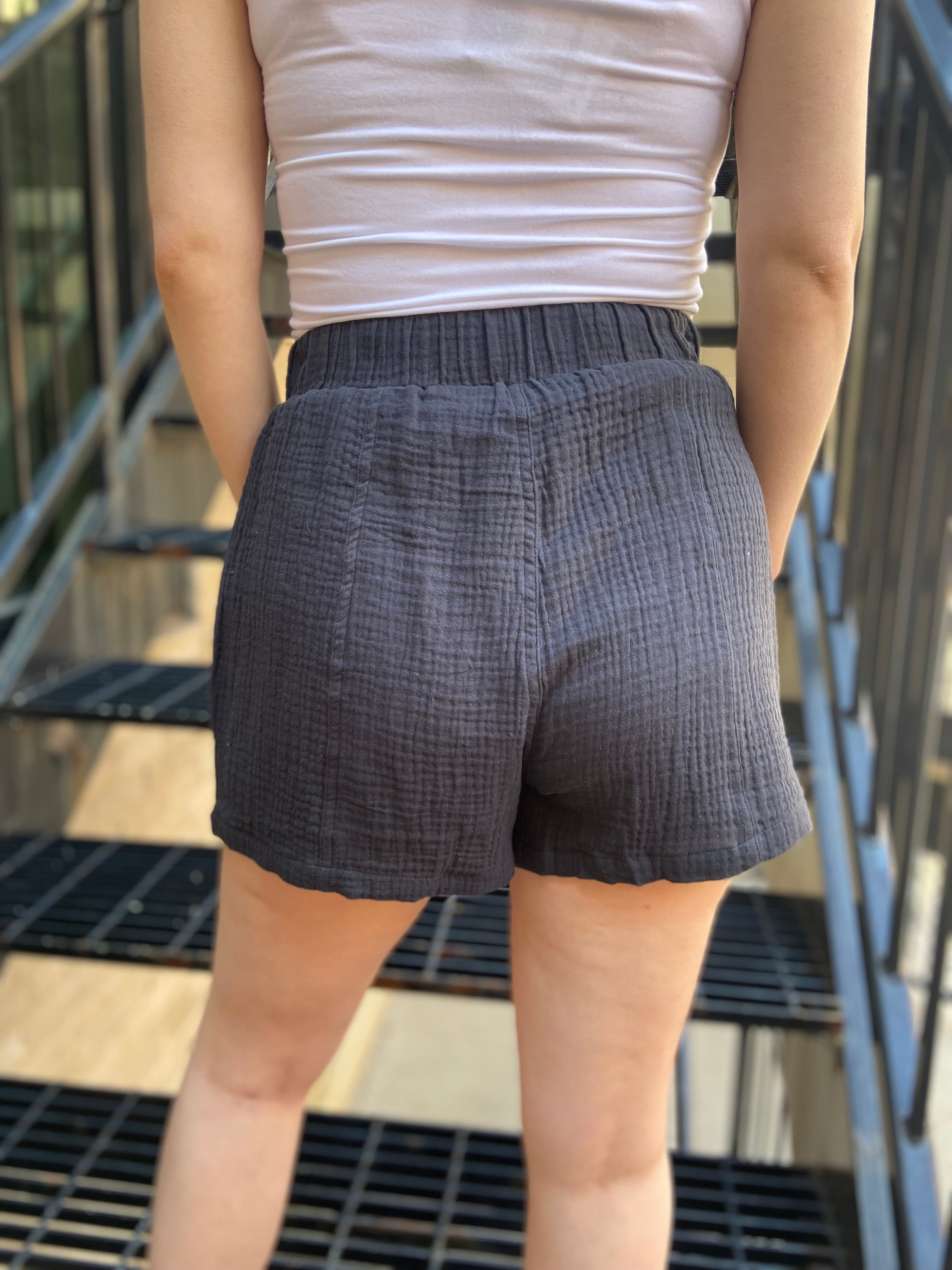 Isla Blue Relaxed Shorts - MK Threads Boutique
