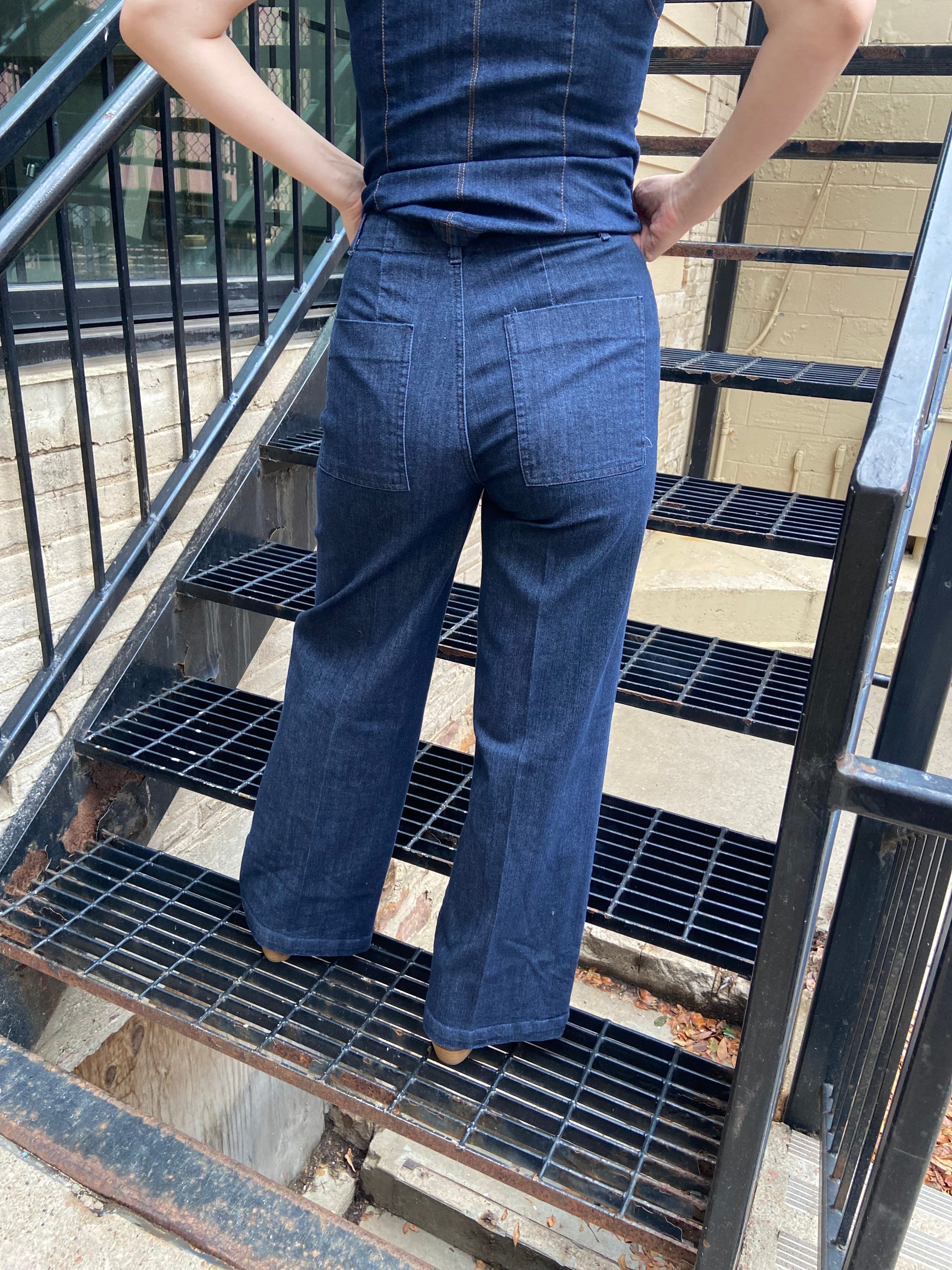 Bruce High Waisted Wide Leg Denim Jeans