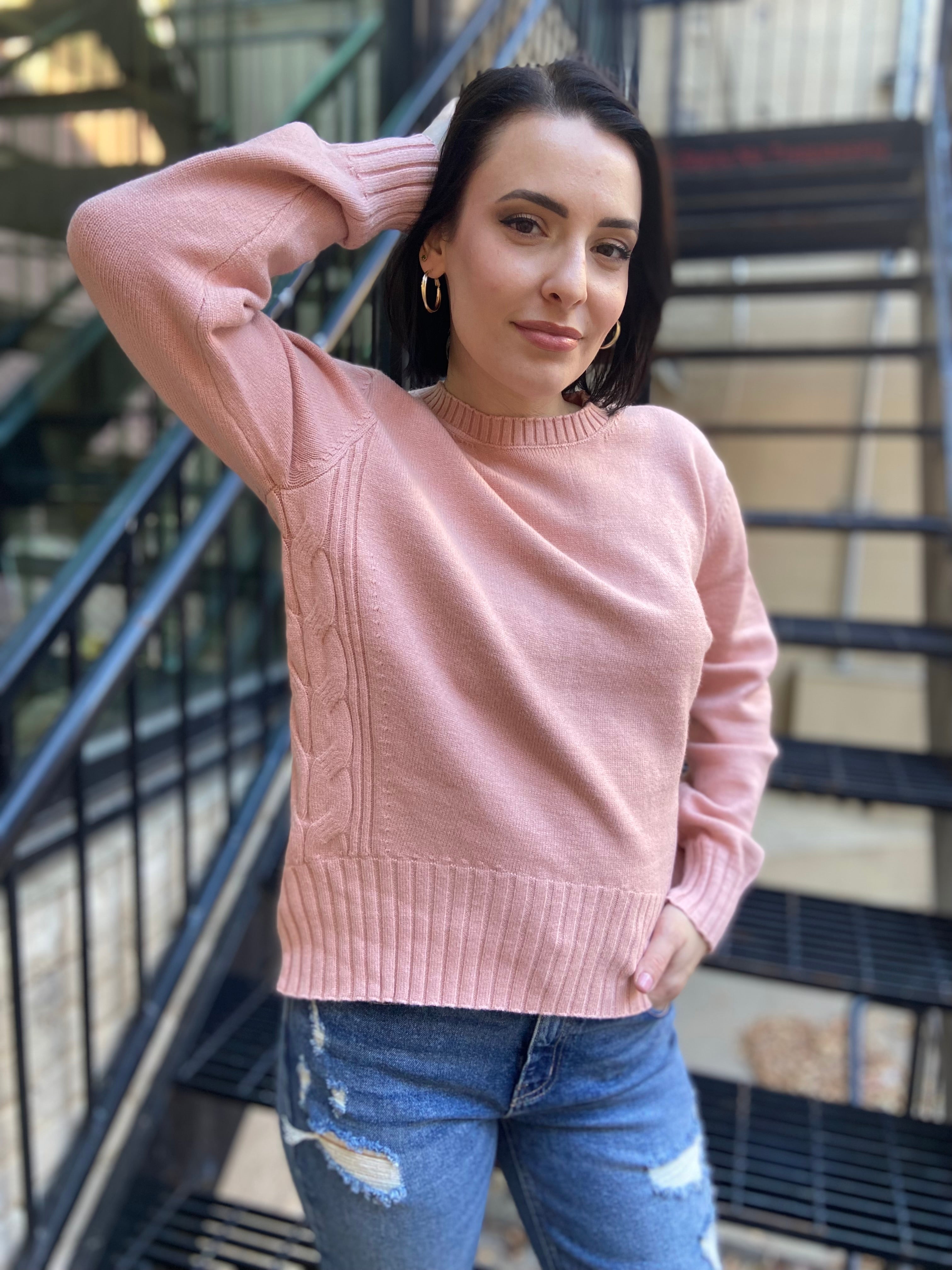 Annie Pink Knit Sweater