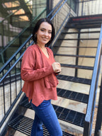 Azalia Marsala Suede Open Crop Jacket