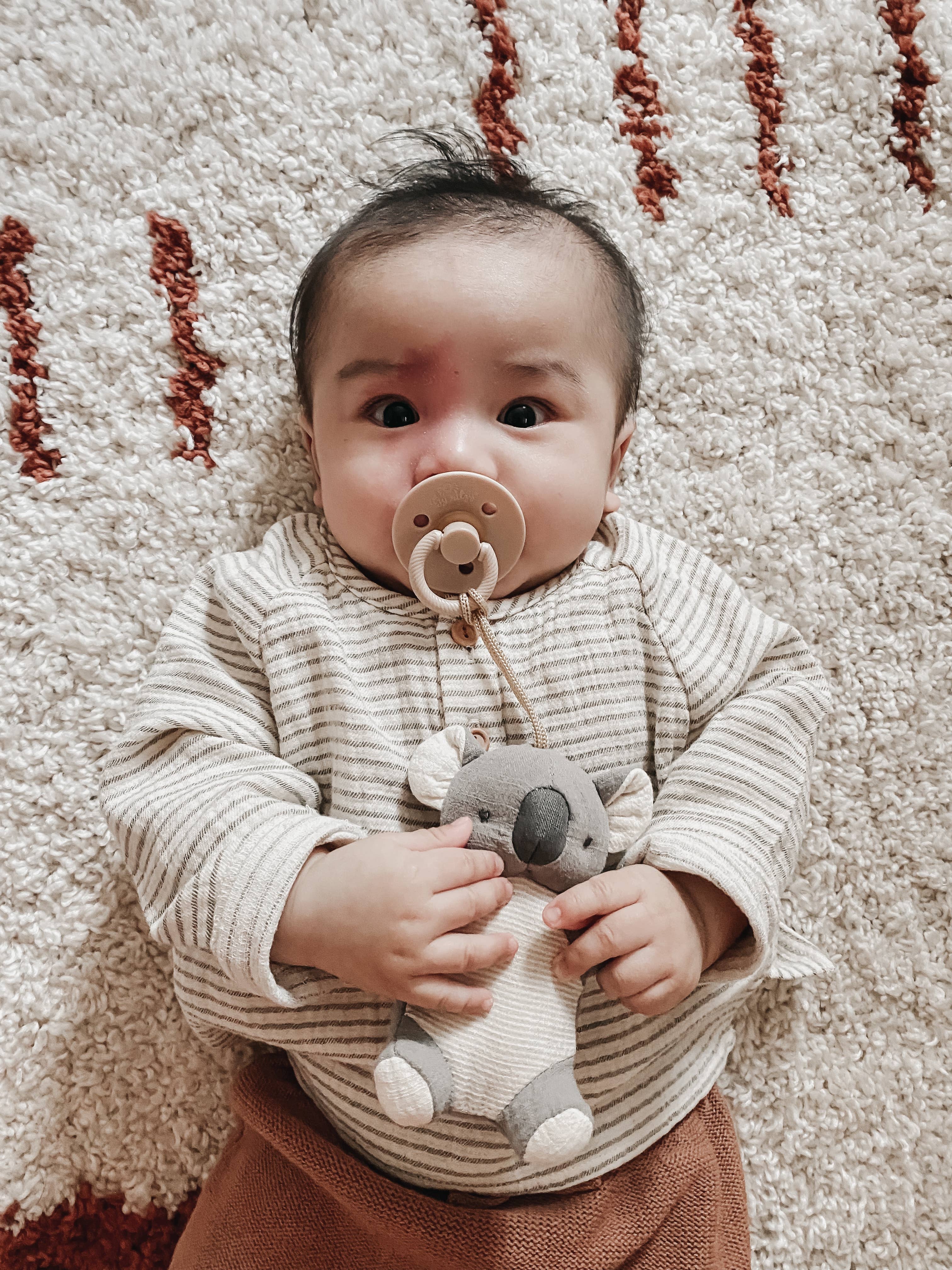 Bitzy Pal Natural Rubber Pacifier & Plush: Bear
