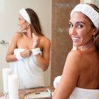 Spa Headband - Skincare Headband & Wristband Set: Leopard Print