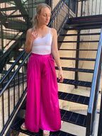 Braylee Fuchsia Wide Leg Pants