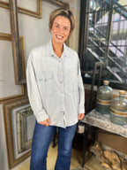 Lila Pale Blue Oversized Jean Jacket