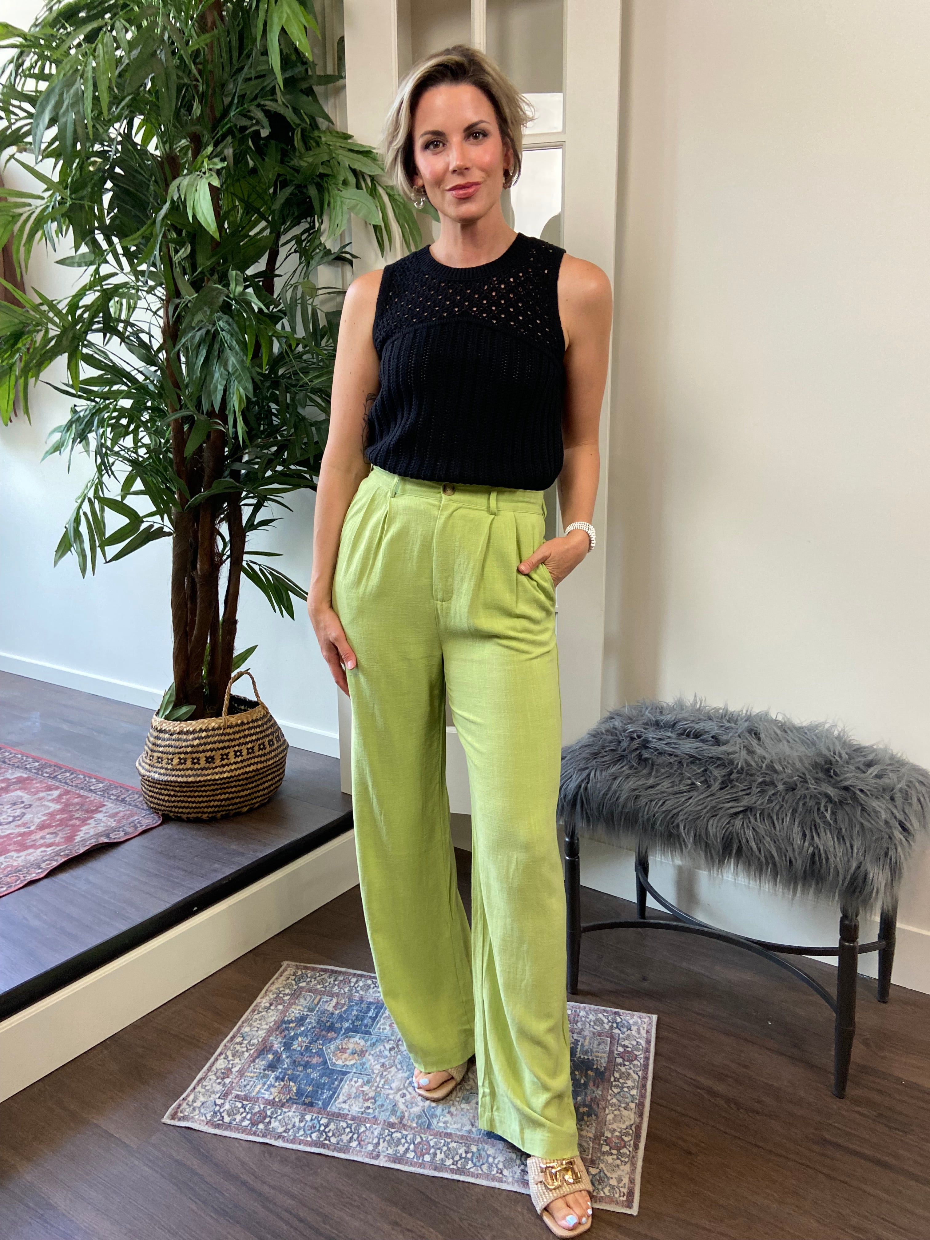 Cole Black Sleeveless Crochet Top - MK Threads Boutique