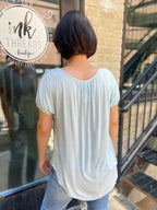 Gia Ivory & Blue Striped T-Shirt