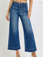 Josh High Rise Cropped Dark Wash Risen Jeans