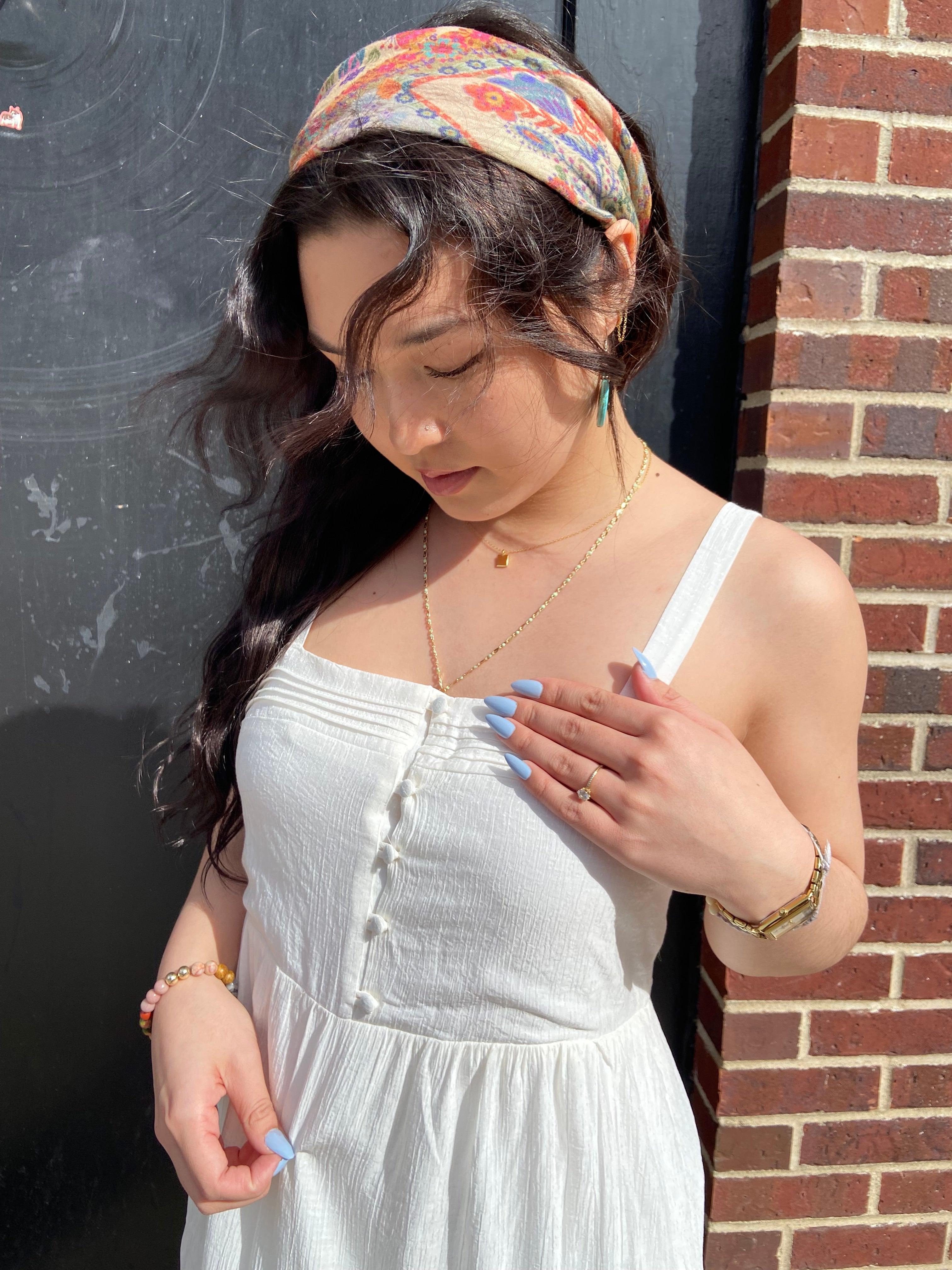 Brooke Off White Square Neck Midi Dress