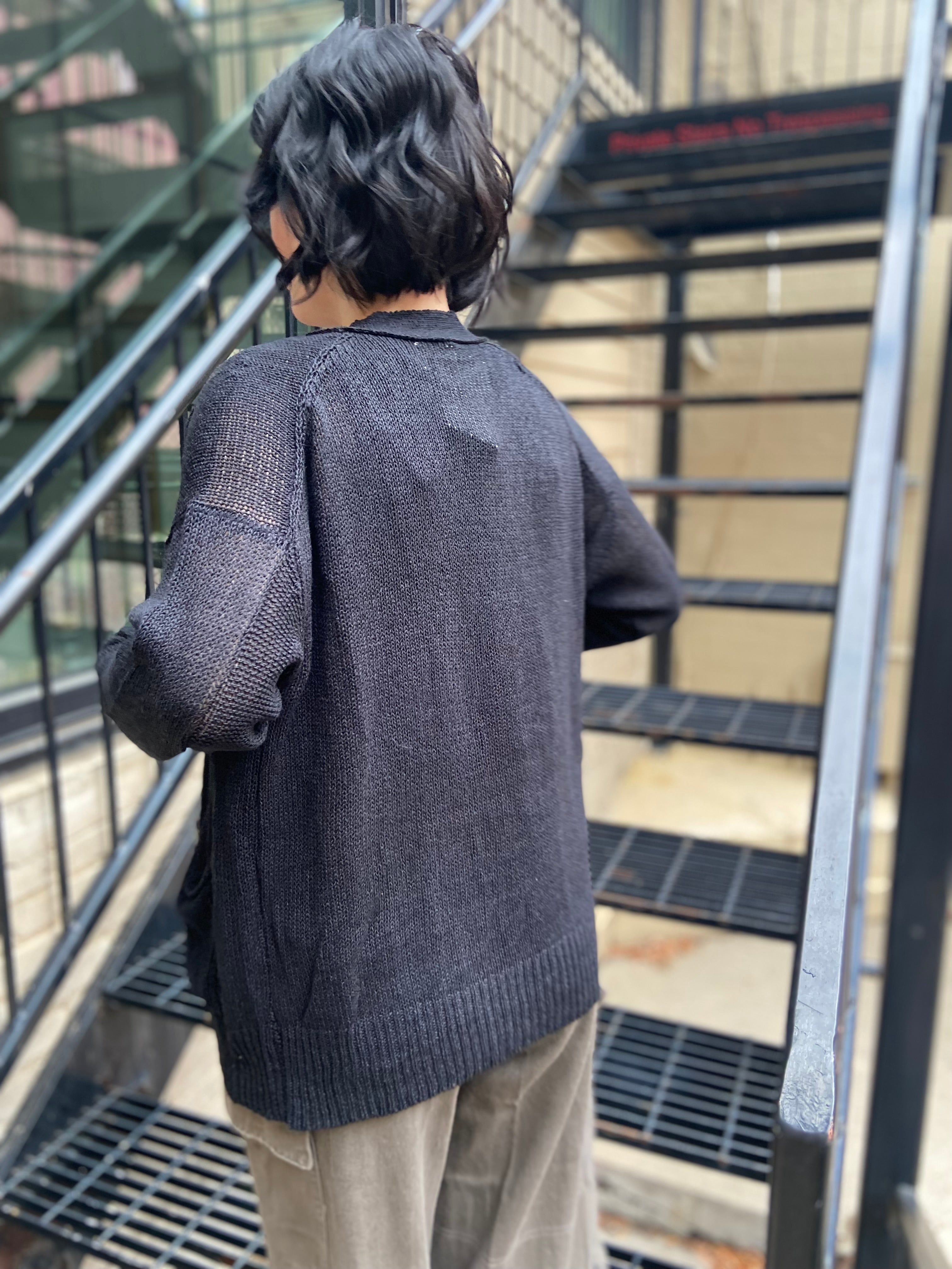 Allisa Black Button Down Cardigan