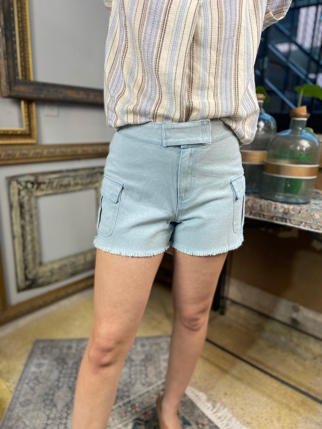 Esme Pale Blue Jean Shorts