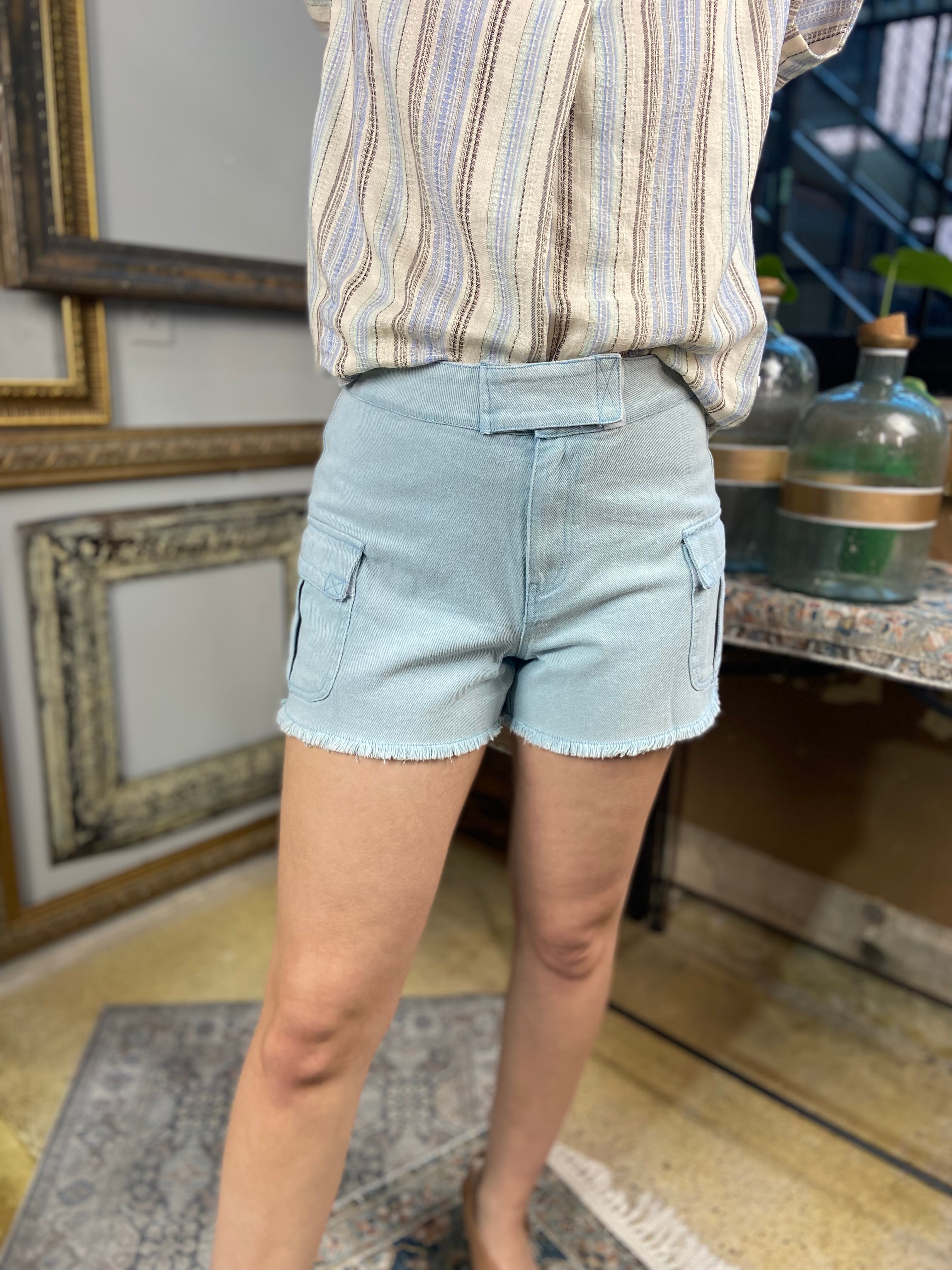 Esme Pale Blue Jean Shorts