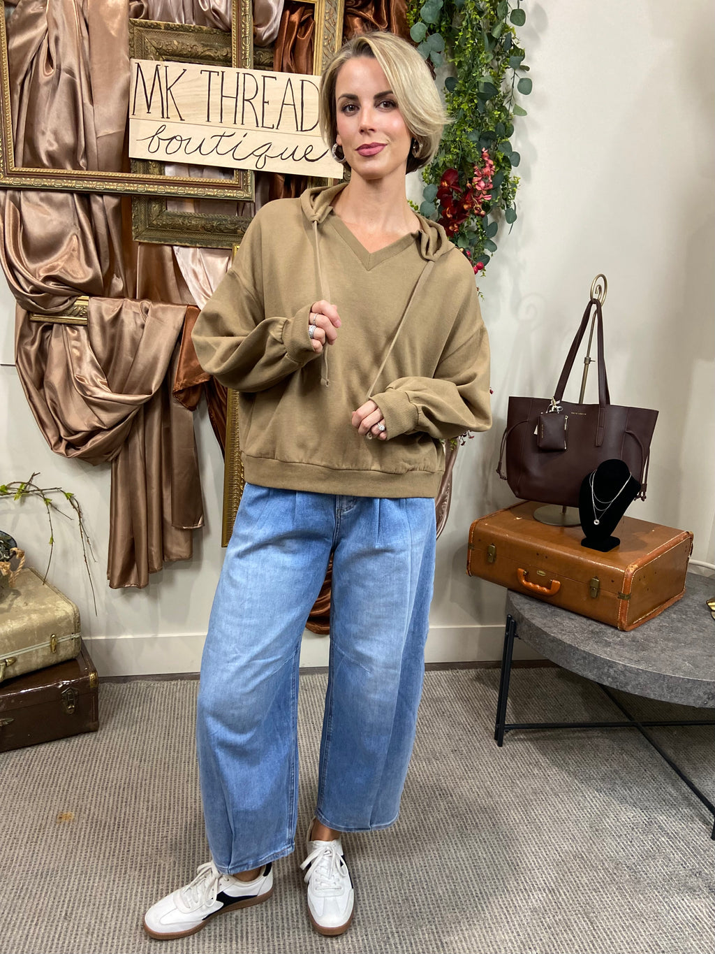 Ashley Mocha Risen Crewneck