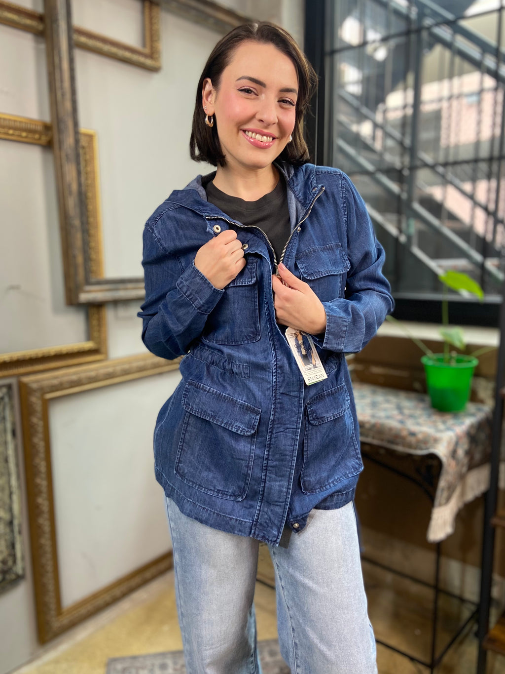 Jackie Denim Utility Enjean Jacket - MK Threads Boutique