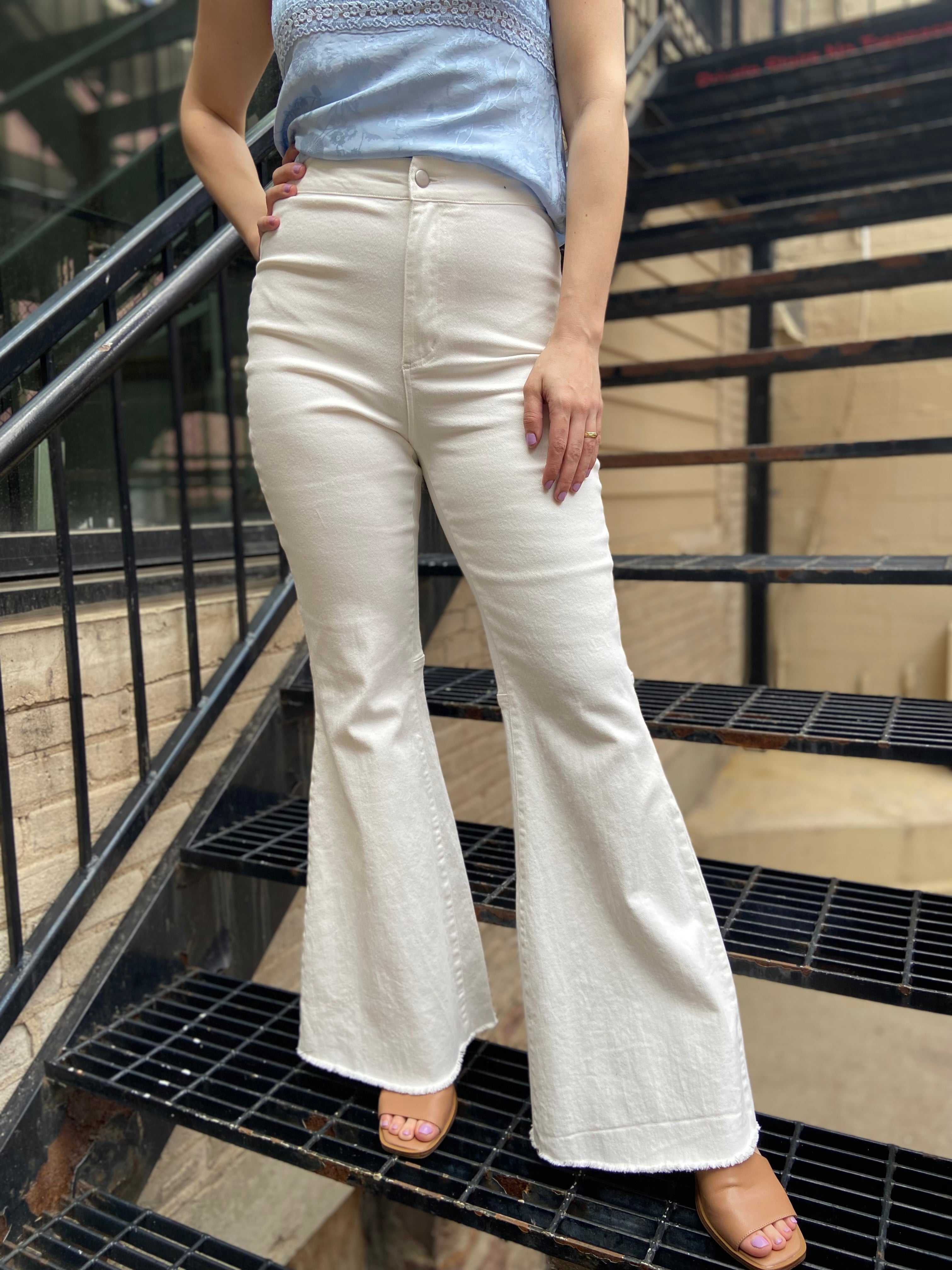 Bailey White Bootcut Denim Jeans - MK Threads Boutique