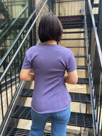 Jess Classic Blue V Neck Tee