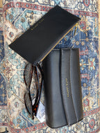 Black Glasses And Cardholder Bag