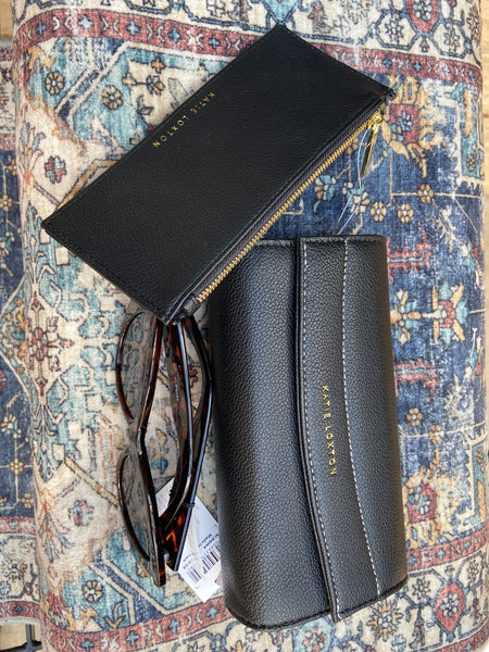 Black Glasses And Cardholder Bag