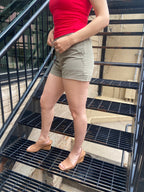 Ada Olive Basic Drawstring Shorts - MK Threads Boutique