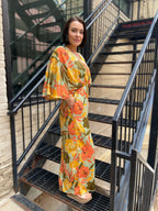 Envy Sage Floral Satin Back Tie Jumpsuit