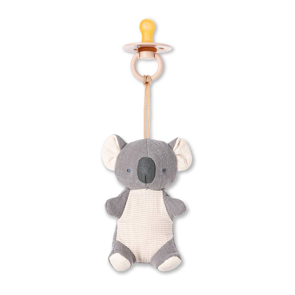 Bitzy Pal Natural Rubber Pacifier & Plush: Bear