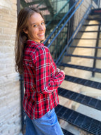 Erin Red & Black Pocket Flannel