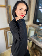 Lau Black Knit Turtle Neck Sweater