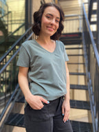 Thea Teal Short Sleeve Full Length Top - MK Threads Boutique