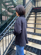 Georgie Black Textured Shacket