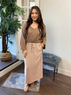 Calla Tan Guaze Bell Sleeve Top - MK Threads Boutique