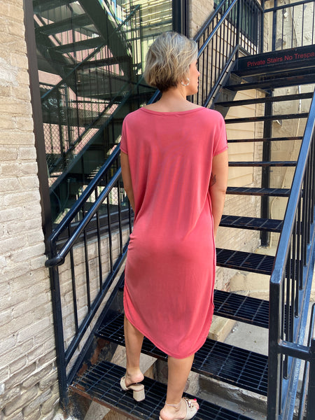 Lori Brick T-Shirt Dress
