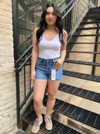 Cora Denim High Rise Risen Shorts - MK Threads Boutique