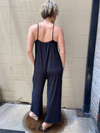 George Black Jumpsuit With Pockets - MK Threads Boutique