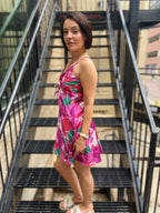 CiCi Purple Satin Mini Dress