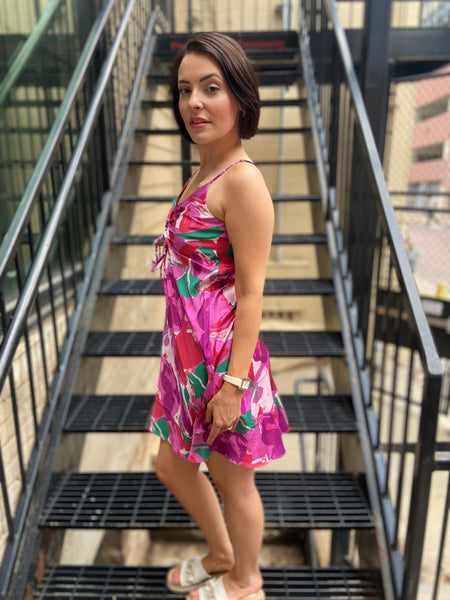 CiCi Purple Satin Mini Dress
