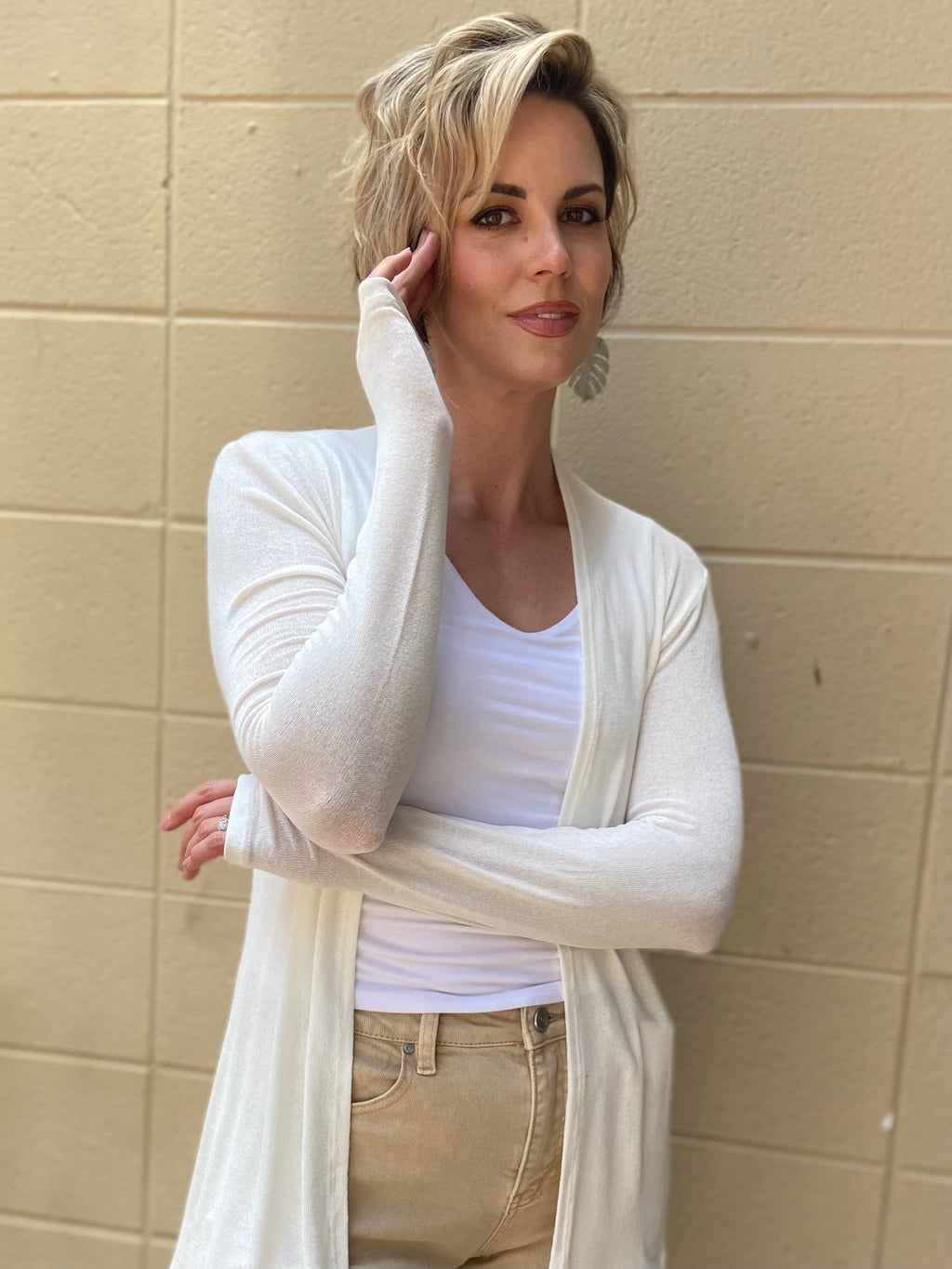 Blake White Knit Sheer Cardigan - MK Threads Boutique