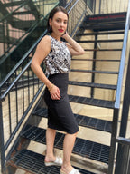 Cassie Black Suba Pencil Skirt
