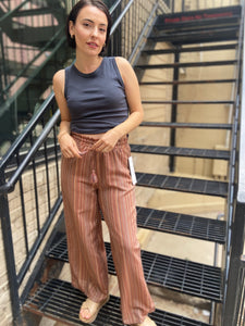 Lilian Clay Striped Pants