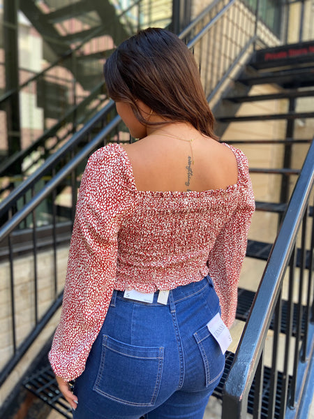 Taisha Brick Cropped Top