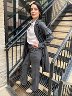 Lane Charcoal Straight Leg Dress Pants