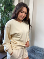 Drew Cream Crewneck Sweater - MK Threads Boutique