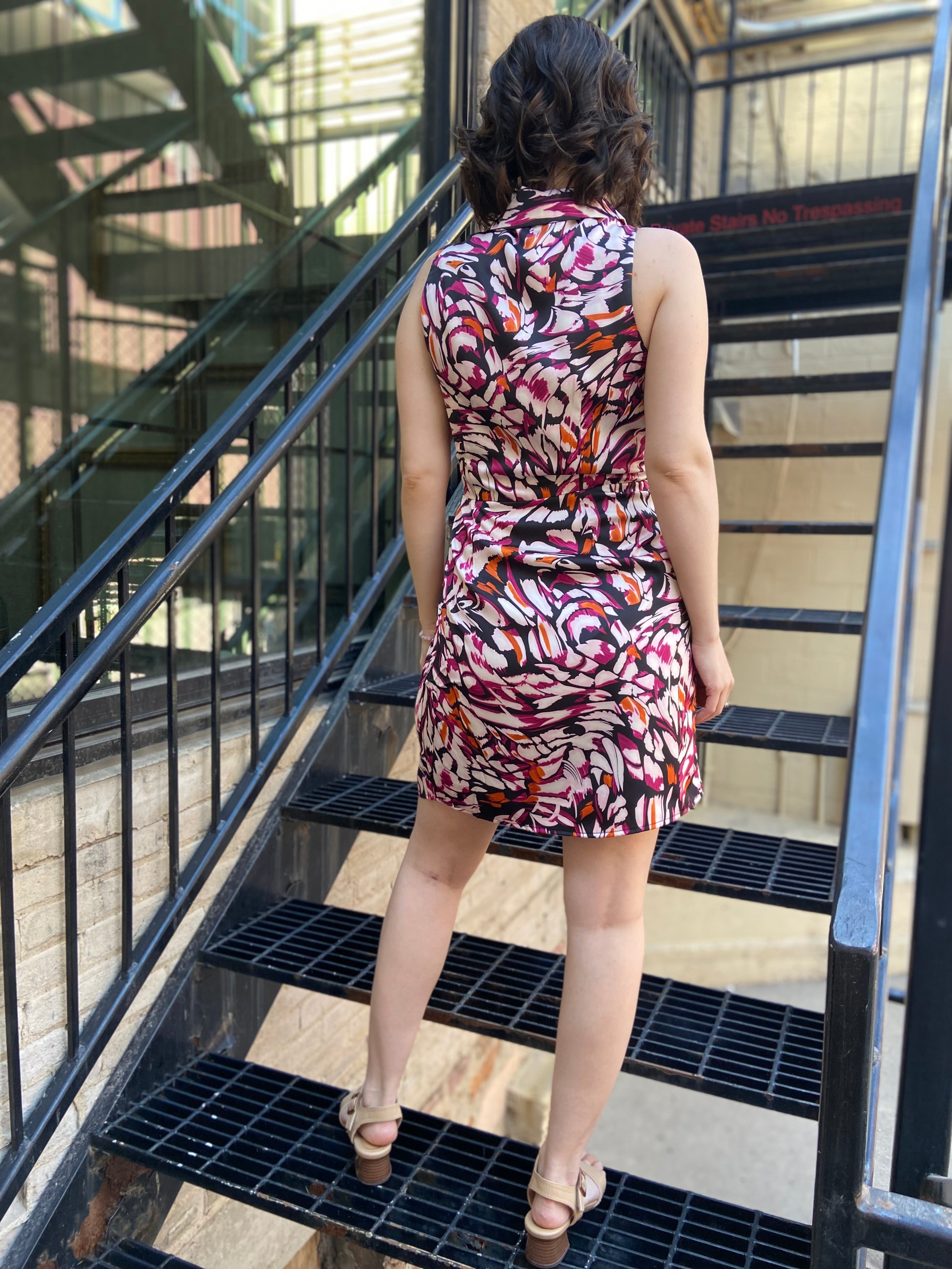 Penelope Peach Detail Satin Mini Dress