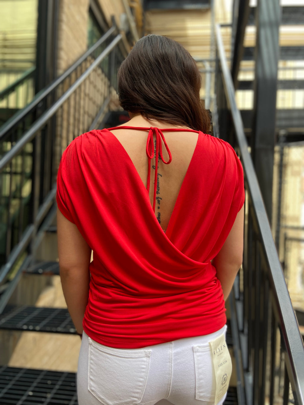 Scarlett Red Open Back Sleeveless Top - MK Threads Boutique