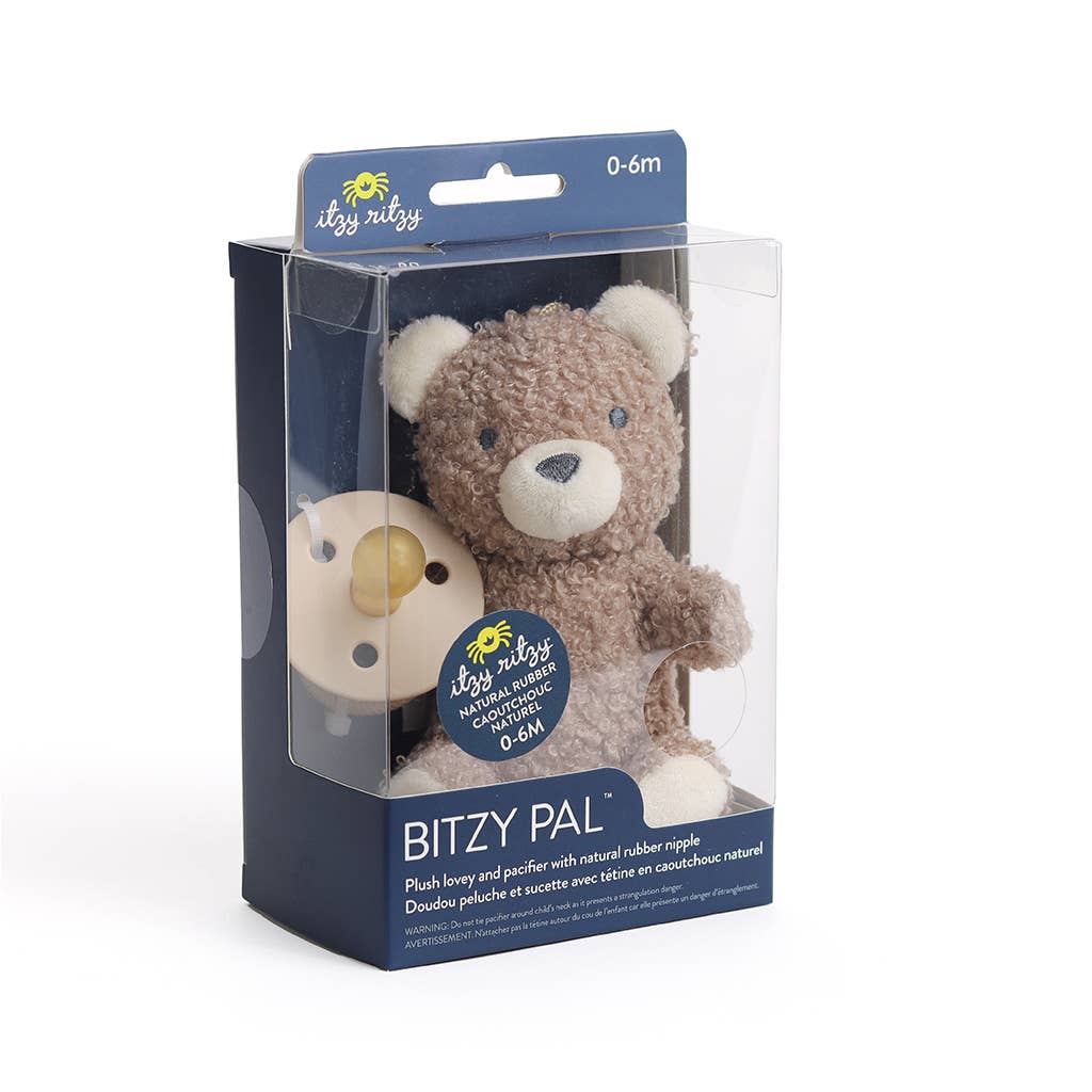Bitzy Pal Natural Rubber Pacifier & Plush: Bunny