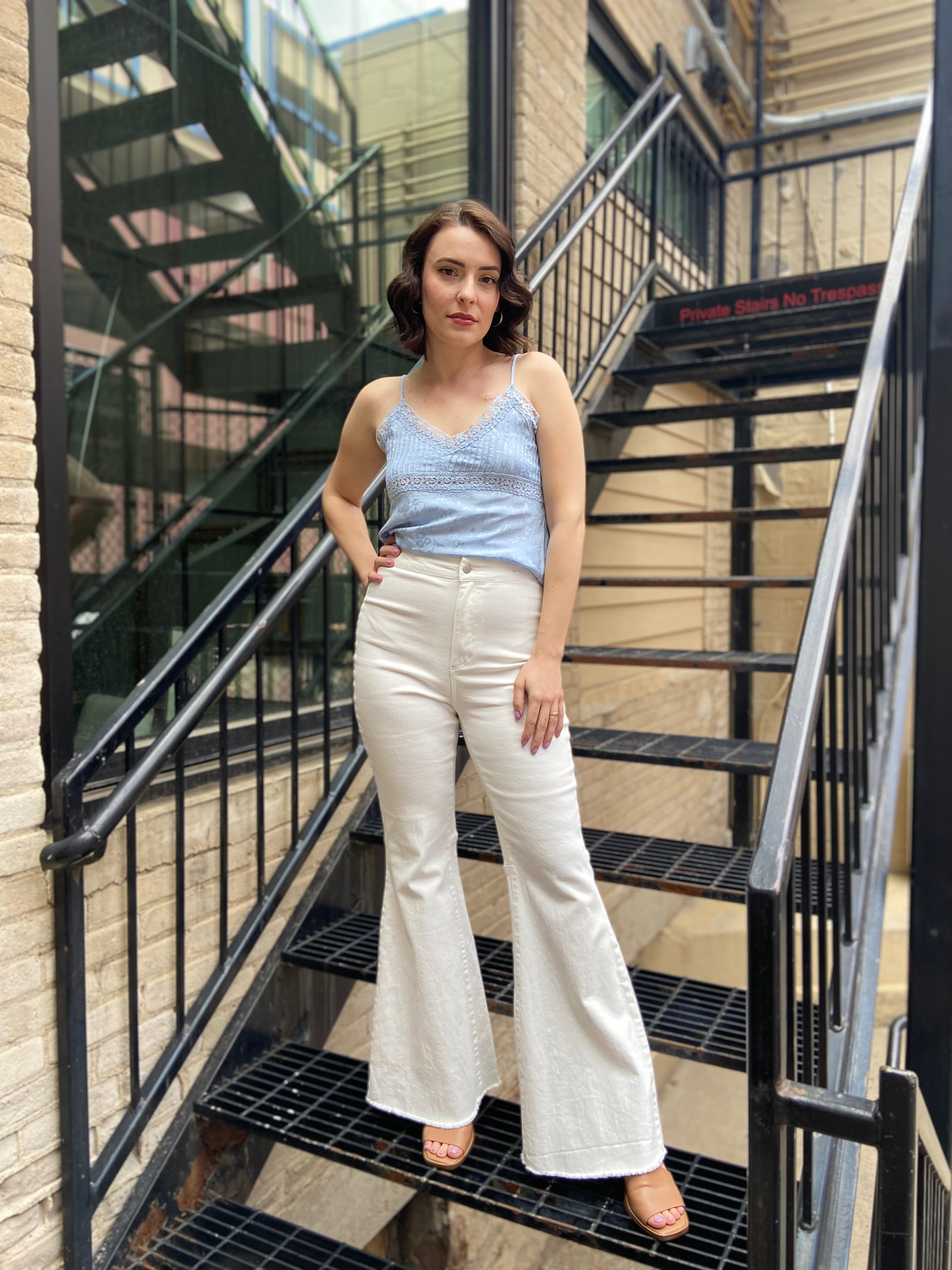 Bailey White Bootcut Denim Jeans - MK Threads Boutique